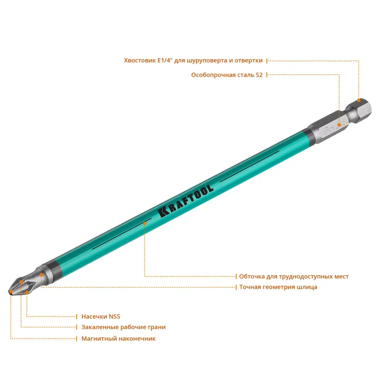 Биты KRAFTOOL OPTIMUM PH 26122-2-150-5 купить в Новом Уренгое