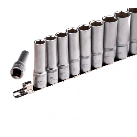 Набор удлиненных торцевых головок 1/2 шестигранные CrV 10 шт 10-22 мм Stels 13603 купить в Новом Уренгое