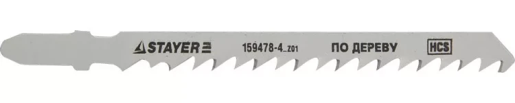 Полотна STAYER "STANDARD", T144D, для эл/лобзика, HCS, по дереву, фанере, быстрый рез, EU-хвост., шаг 4мм, 74мм, 2шт 159478-4_z01 купить в Новом Уренгое