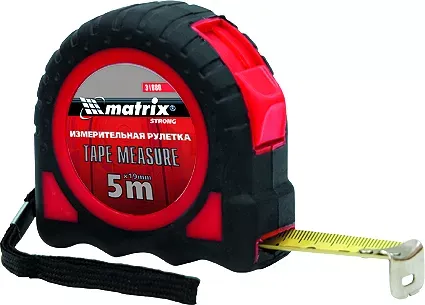 Рулетка Strong 3 м х 16 мм обрезиненный корпус  MATRIX 31078 купить в Новом Уренгое