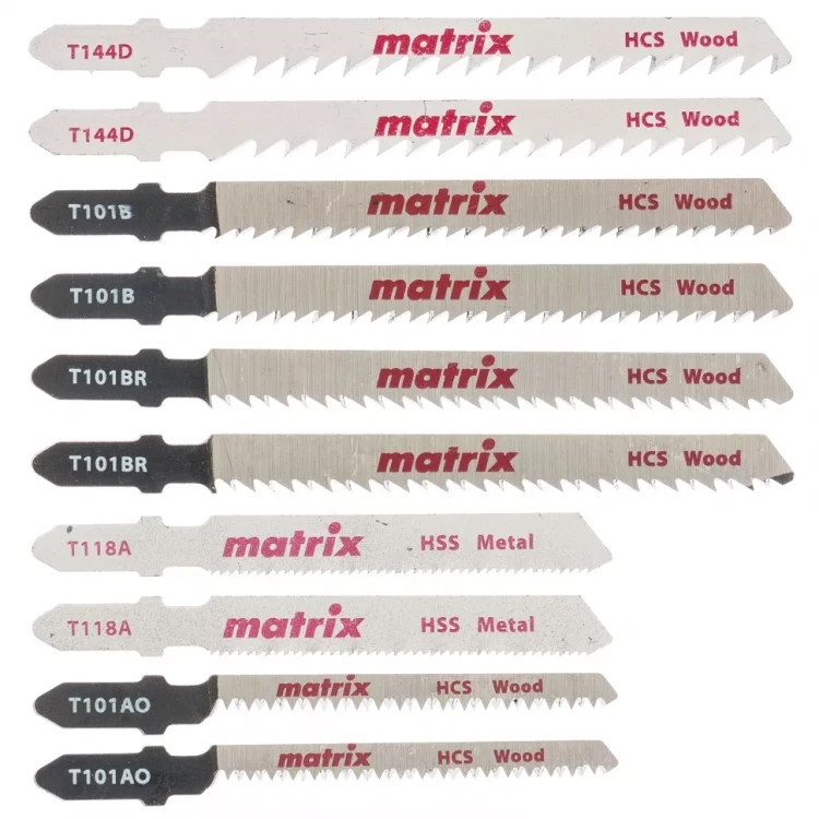 Набор полотен для электролобзика универсальный 10 шт T-SET1003 Matrix 78247 купить в Новом Уренгое