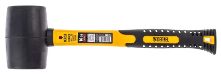 Киянка резиновая, 16 oz, черная резина, фибергласовая рукоятка// Denzel 7711185 купить в Новом Уренгое