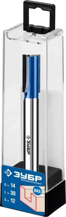ЗУБР 14 x 30 мм, хвостовик 12 мм, фреза пазовая прямая с нижними подрезателями, Профессионал (28755-14-30) купить в Новом Уренгое