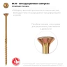 ЗУБР КС-П, 60 х 4.0 мм, TX20, потайная головка, желтый цинк, 180 шт, конструкционный саморез, Профессионал (30041-40-060) купить в Новом Уренгое