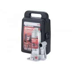 Домкрат гидравлический бутылочный 3 т h подъема 194–372 мм в пластиковом кейсе MATRIX MASTER 50752