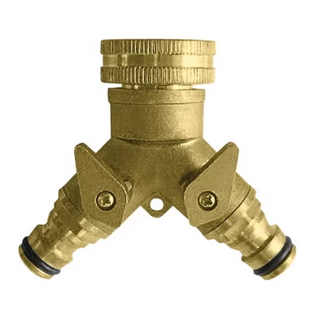 Распределитель латунный 2-х канальный G 1/2&quot; G 3/4&quot;  Кратон 5 01 04 059 купить в Новом Уренгое