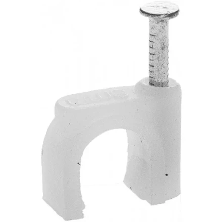 Скоба-держатель для круглого кабеля, с оцинкованным гвоздем, 7 мм, 100 шт, STAYER Master 4510-07 4510-07 купить в Новом Уренгое