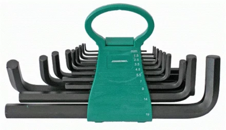 Набор ключей шестигранных коротких 1,5-19мм 18предметов Jonnesway  H01MH118S 48732 купить в Новом Уренгое