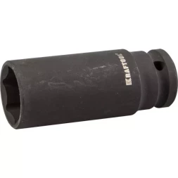 Торцовая головка KRAFTOOL "INDUSTRIE QUALITAT" ударная, удлиненная (1/2"), FLANK, Cr-Mo, фосфатированная, 24 мм 27942-24_z01