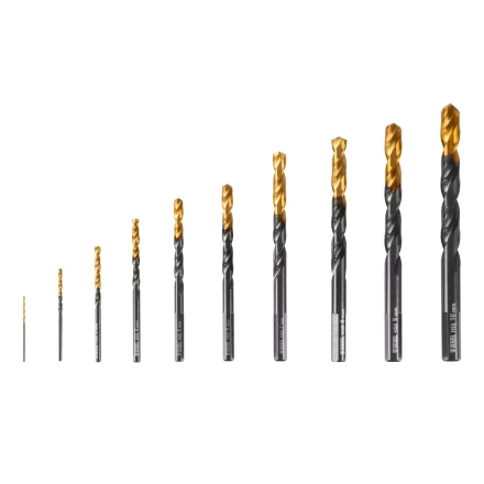 Набор сверл по металлу, 1-10 мм, HSS-Tin, Golden Tip, 10 шт Denzel 72316 купить в Новом Уренгое