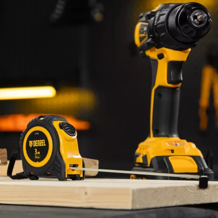 Рулетка Denzel 3м х 16мм, обрезиненный корпус, автоматическая фиксация, 31550 купить в Новом Уренгое