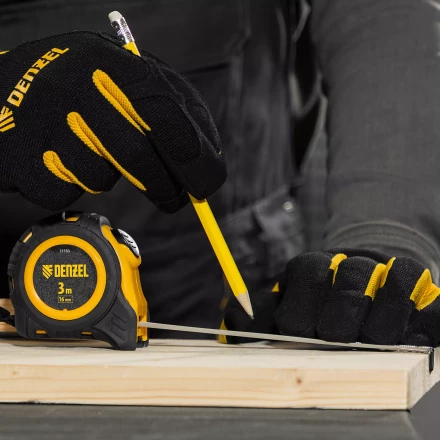 Рулетка Denzel 3м х 16мм, обрезиненный корпус, автоматическая фиксация, 31550 купить в Новом Уренгое
