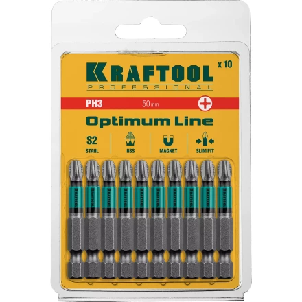 Биты KRAFTOOL OPTIMUM PH 26122-3-50-10 купить в Новом Уренгое