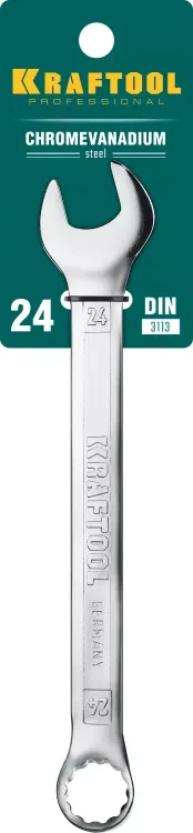 Ключи комбинированные KRAFTOOL, Cr-V, DIN 3113 27079-24 купить в Новом Уренгое