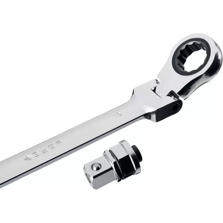 Наборы трещоточных комбинированных ключей шарнирных с адаптерами серия ПРОФЕССИОНАЛ купить в Новом Уренгое