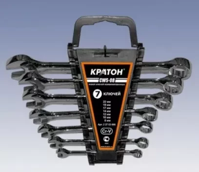 Набор ключей комбинированных Кратон CWS-08 7 пр. 2 27 03 008 купить в Новом Уренгое