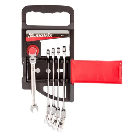 Набор ключей комбинированных Matrix трещоточных шарнирных 5 шт 14794 купить в Новом Уренгое