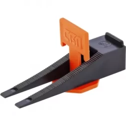 Система выравнивания плитки СВП. Комплект - зажим - клин 50/50 штук (ведерко ПЭНД 1100 мл) СИБРТЕХ 88070