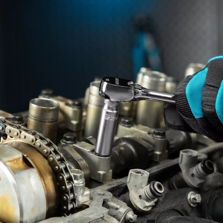 Ключ-трещотка 1/4&quot; Gross 14050, CrV, 120 зубьев, цельнометаллический, хром купить в Новом Уренгое