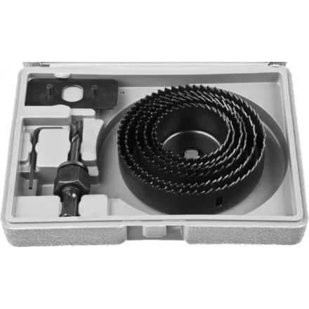 Набор кольцевых коронок по дереву STAYER &quot;MASTER&quot; Д51, 57, 67, 76, 88, 102мм. 8шт. 29600-H8 купить в Новом Уренгое