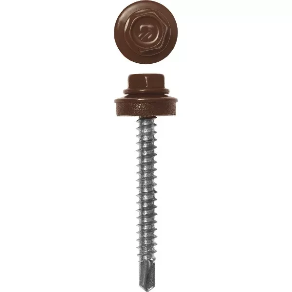 Саморезы ЗУБР окраш., RAL 8017 шокол.-коричн., для крепл. кров. матер. к дерев. обреш., 4.8x80мм, 140шт 4-300315-48-080-8017 купить в Новом Уренгое