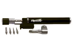 Горелка газовая тип "Карандаш" c пьезоподжигом + 4 насадки для пайки 200 мм SPARTA 914325