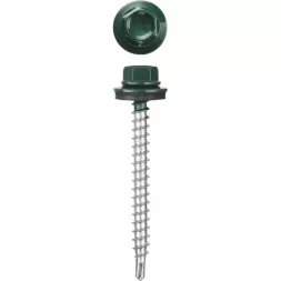 Саморезы СКД кровельные, RAL 6005 зеленый насыщенный, 29 x 4.8 мм, 400 шт, для деревянной обрешетки, STAYER 30305-48-029-6005