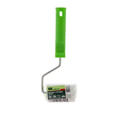 Валик &quot;Велюр&quot; с ручкой,  75 мм, ворс 5 мм, D 36 мм, D ручки 6 мм Россия Сибртех 80131 купить в Новом Уренгое