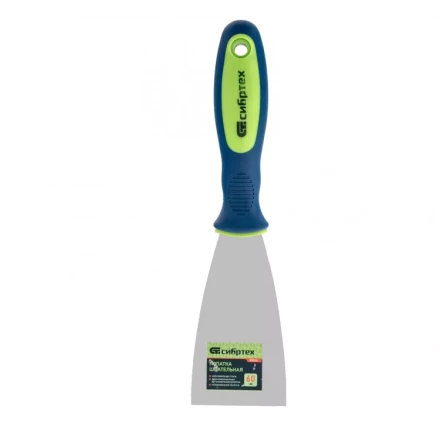 Шпательная лопатка из нержавеющей стали 60 мм двухкомпонентная ручка Сибртех 85523 купить в Новом Уренгое