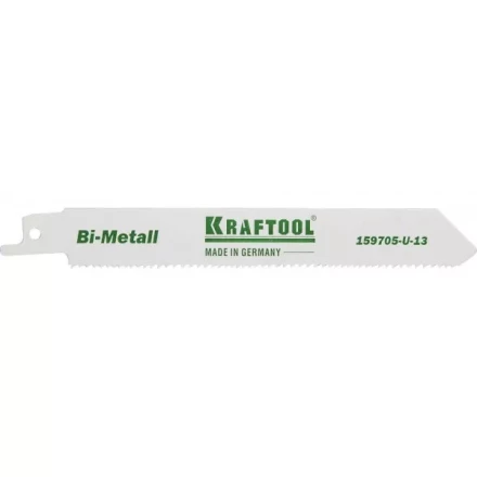 Полотно KRAFTOOL "INDUSTRIE QUALITAT", S922VF, для эл/ножовки, Bi-Metall, по металлу, дереву, шаг 1,8-2,5мм, 130мм 159705-U-13 купить в Новом Уренгое