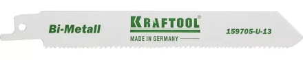 Полотно KRAFTOOL "INDUSTRIE QUALITAT", S922VF, для эл/ножовки, Bi-Metall, по металлу, дереву, шаг 1,8-2,5мм, 130мм 159705-U-13 купить в Новом Уренгое