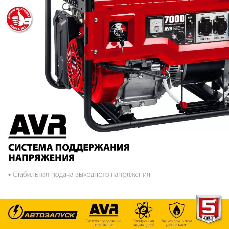 ЗУБР 7000 Вт, бензиновый генератор с автозапуском (СБА-7000) купить в Новом Уренгое