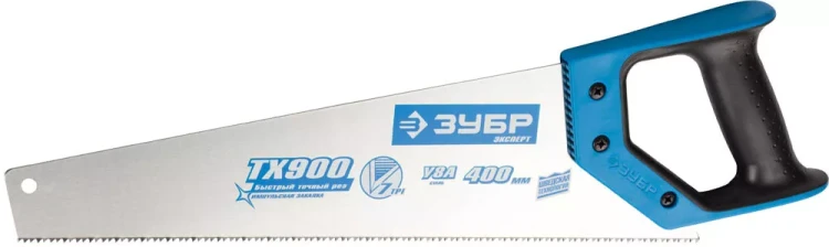 Ножовка по дереву (пила) ЗУБР ЛЕВША-7 400 мм, 7 TPI, универсальный зуб, вдоль и поперек волокон, для средних заготовок, фанеры, ДСП, МДФ,2K рукоятка 15232-40 купить в Новом Уренгое