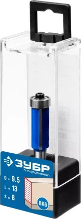 ЗУБР 9.5 x 13 мм, хвостовик 8 мм, фреза кромочная с нижним подшипником, Профессионал (28727-9.5-13) купить в Новом Уренгое