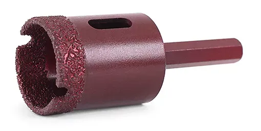 Алмазная коронка MESSER по камню с шестигранным хвостовиком (вакуумное спекание алмазов) 60 мм купить в Новом Уренгое