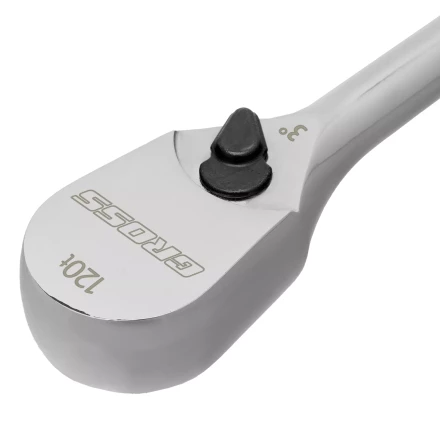 Ключ-трещотка 3/8&quot; Gross 14051, CrV, 120 зубьев, цельнометаллический, хром купить в Новом Уренгое