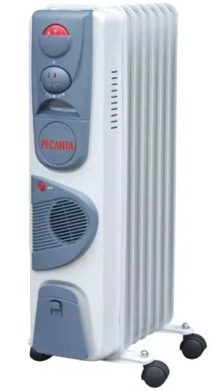 Маслянный радиатор обогреватель электрический Ресанта ОМ-7НВ купить в Новом Уренгое