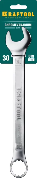 Ключ комбинированный KRAFTOOL, Cr-V, DIN 3113 27079-30 купить в Новом Уренгое