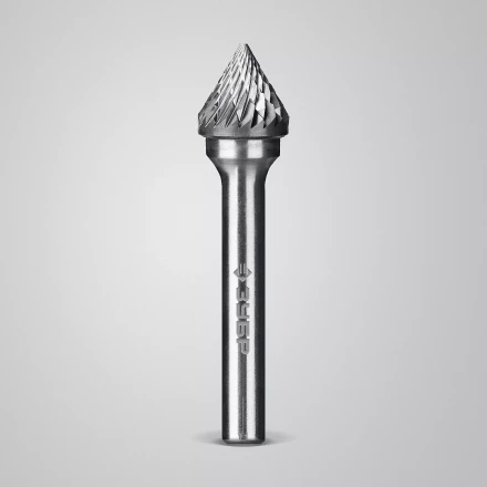 Зубр Твердосплавная борфреза J - зенкер с вершиной 60°, 12 х 10 мм (28808-12-10) купить в Новом Уренгое