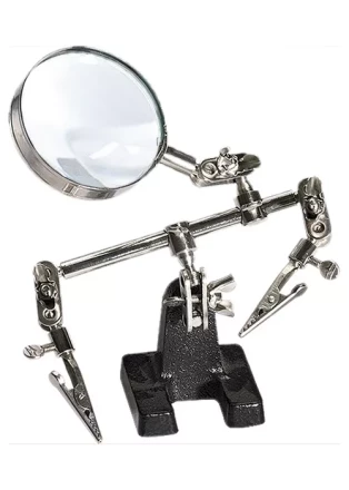 Зажим для пайки &quot;Третья рука&quot; с лупой SPARTA 914605 купить в Новом Уренгое