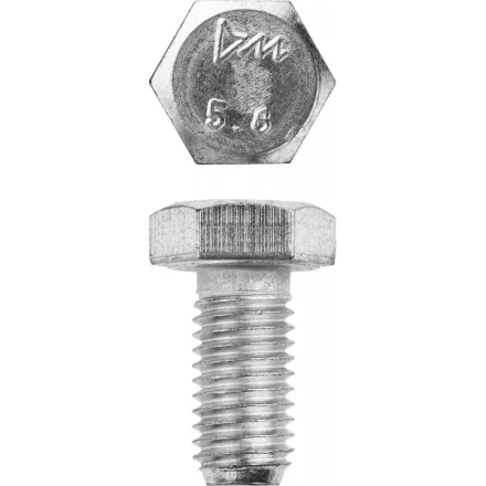 Болт ЗУБР &quot;МАСТЕР&quot; с шестигранной головкой, ГОСТ 7798-70, класс прочности 5.8, оцинкованный, M12x20мм, 5кг 303080-12-020 купить в Новом Уренгое