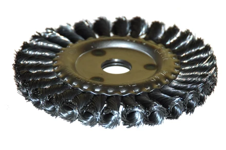 Щетка для УШМ Ф222/125 мм дисковая сталь витая 51584 купить в Новом Уренгое