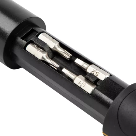 Отвертка реверсивная с револьверным механизмом Denzel 7711601, 11 шт, сталь S2 купить в Новом Уренгое