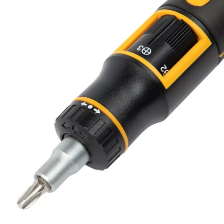 Отвертка реверсивная с револьверным механизмом Denzel 7711601, 11 шт, сталь S2 купить в Новом Уренгое