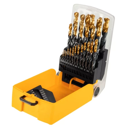 Набор сверл по металлу, 1-13 мм, HSS-Tin, Golden Tip, 25 шт Denzel 72323 купить в Новом Уренгое