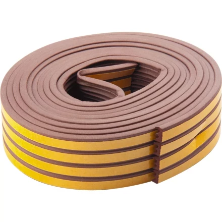 Уплотнитель 6 м профиль &quot;E&quot; коричневый СИБРТЕХ 93944 купить в Новом Уренгое