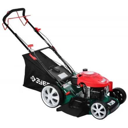 Газонокосилка ЗУБР бензиновая, самоход, 10 ступ. (25-75мм), 65л травосборник, мульчирование, 173см3, 510мм, 4.3кВт ЗГКБ-510СТ купить в Новом Уренгое