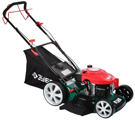 Газонокосилка ЗУБР бензиновая, самоход, 10 ступ. (25-75мм), 65л травосборник, мульчирование, 173см3, 510мм, 4.3кВт ЗГКБ-510СТ купить в Новом Уренгое