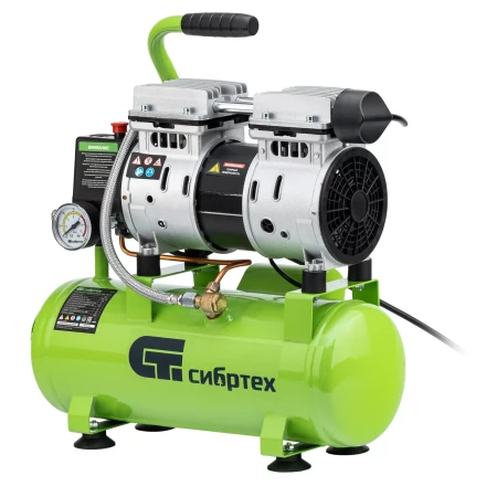 Компрессор безмаслянный малошумный Сибртех МБ 750/10,750 Вт, 10 л, 150 л/мин 58001 купить в Новом Уренгое