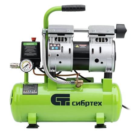 Компрессор безмаслянный малошумный Сибртех МБ 750/10,750 Вт, 10 л, 150 л/мин 58001 купить в Новом Уренгое